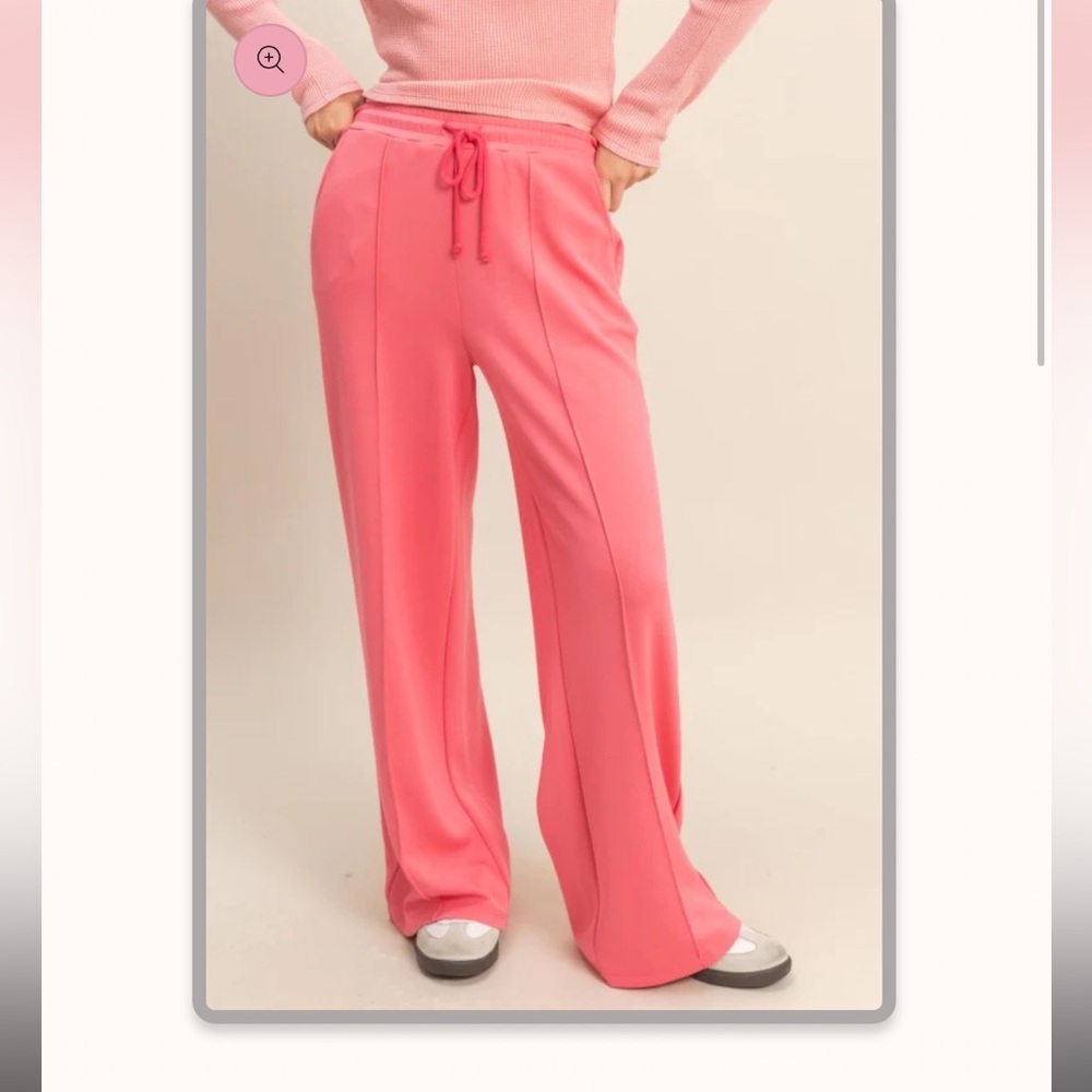 LovLov Polished Comfort Pintuck Wide Leg Pants